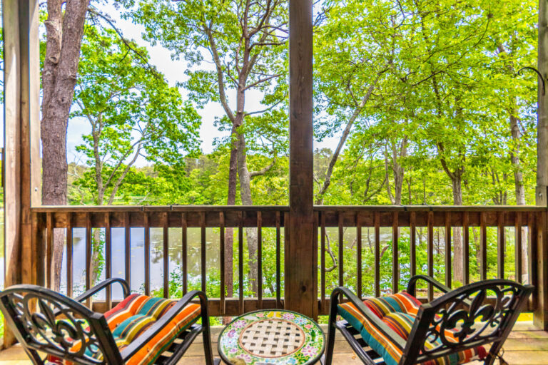 balcony near the living room with 2 seats