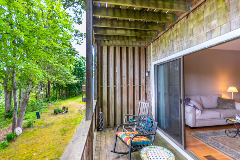 balcony near the living room with 2 seats