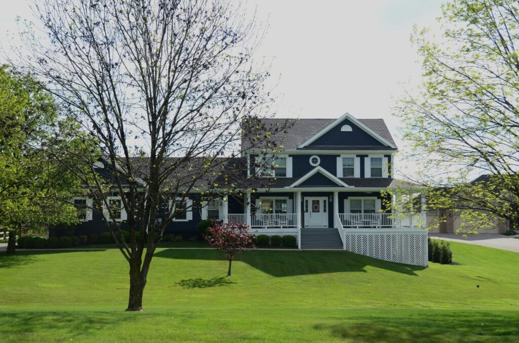 a large house with large front yard